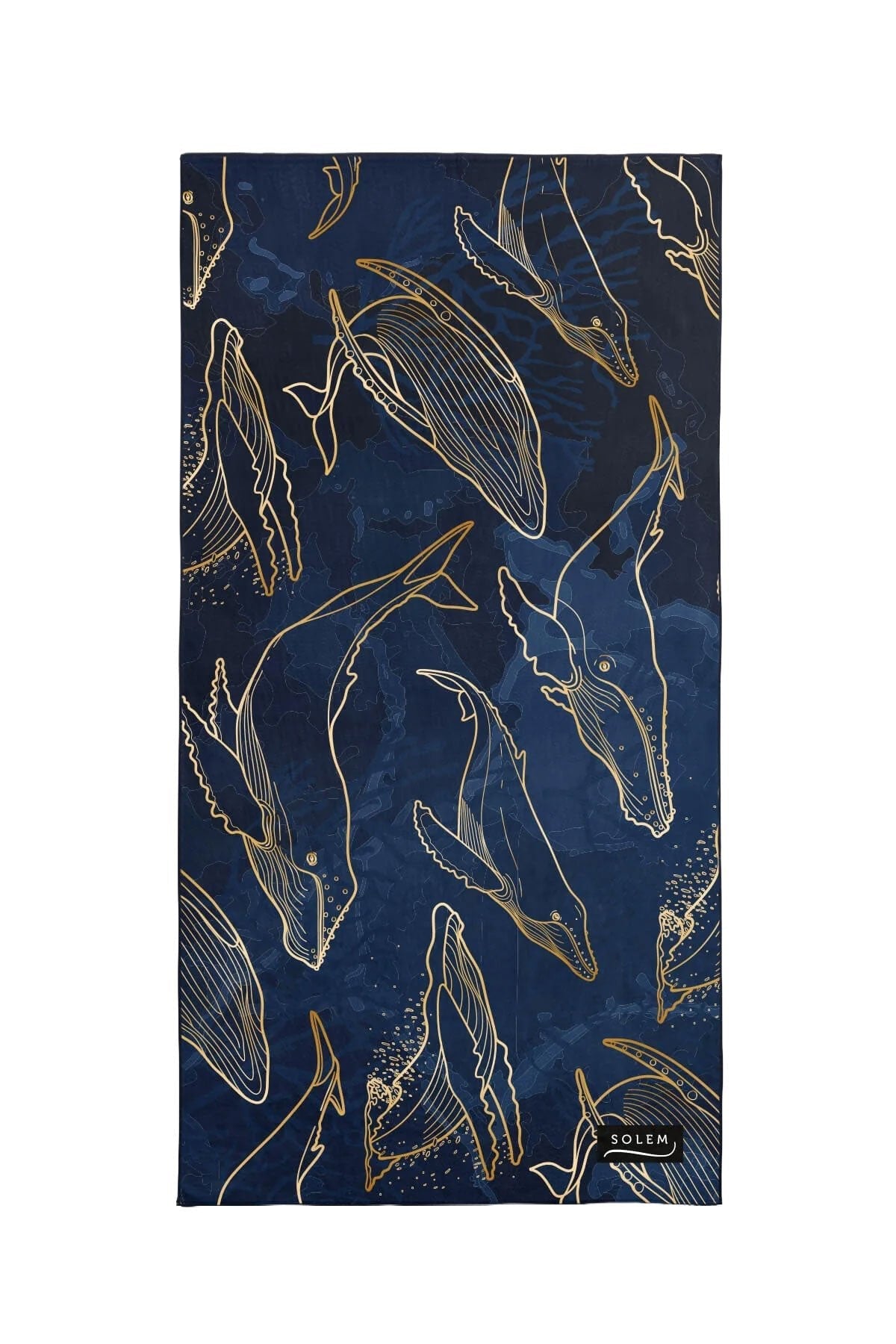 Serviette de plage Solem Chic marine XL, recto à motifs marins