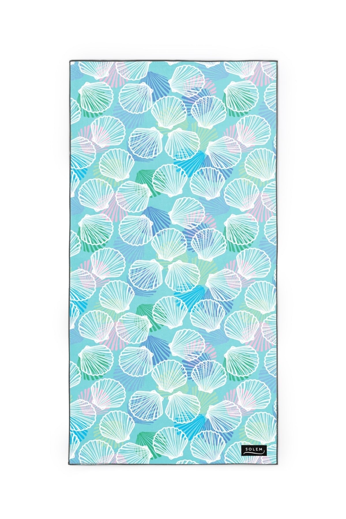 Serviette de plage Solem Coquilluxe XL, recto à coquillages