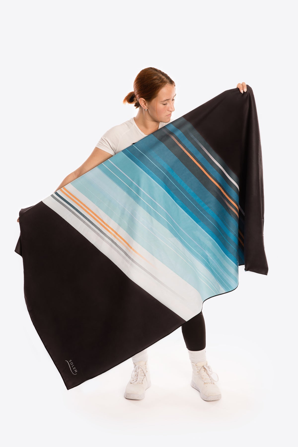 Serviette de plage Solem L’Athlétique XL, serviette déployée, recto