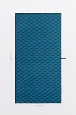 Serviette de plage Solem L’Athlétique XL, verso à motifs bleus