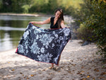 Serviette de plage Solem Simone XL, serviette déployée au bord de l’eau