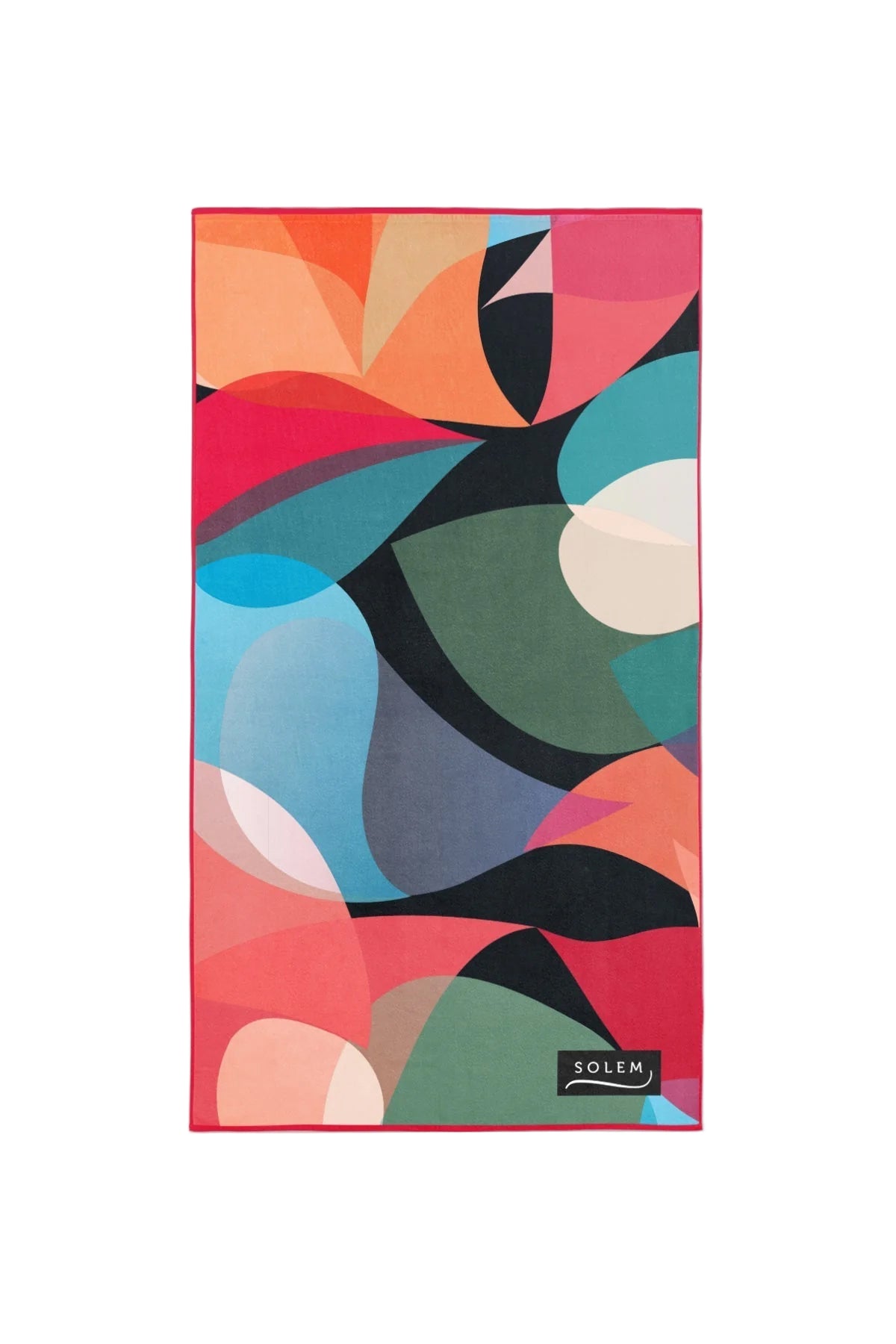 Serviette de sport Solem L’Inspirante, recto à formes colorées