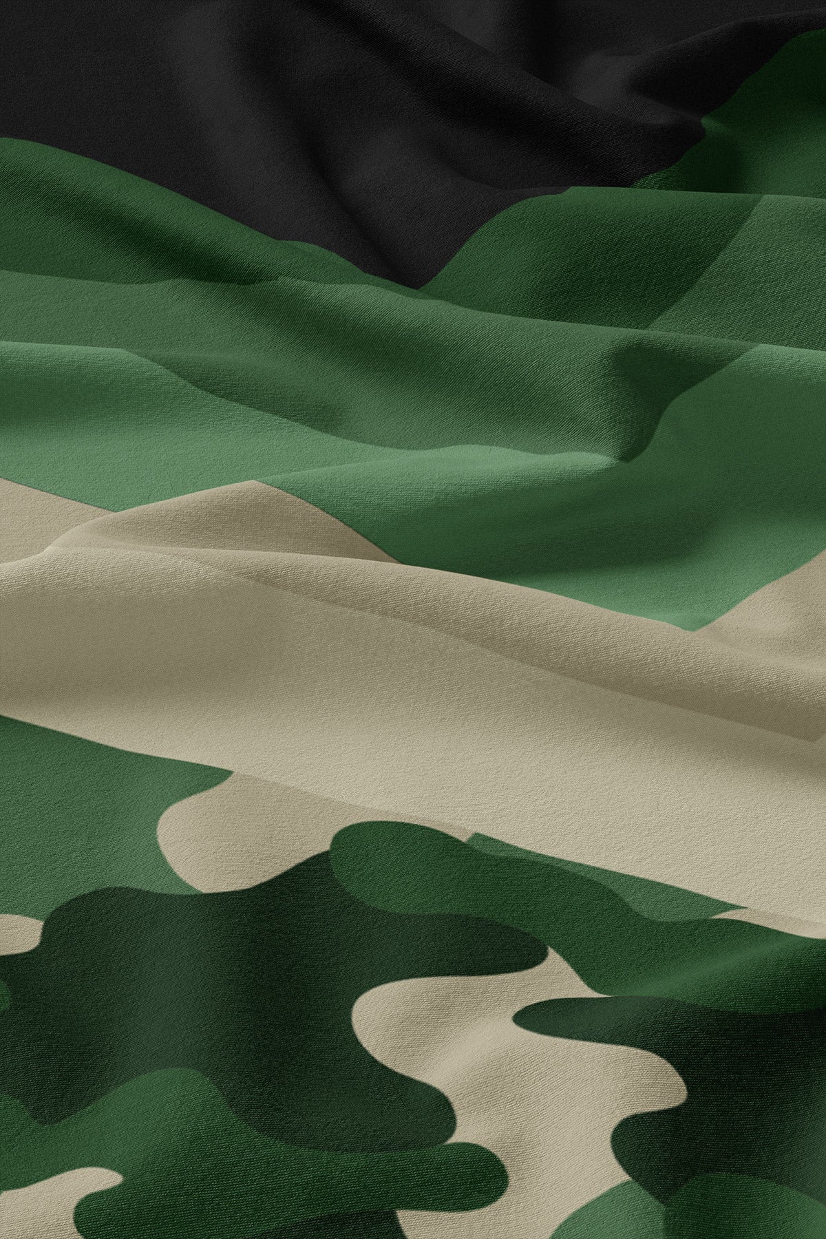 Serviette de sport Solem La Camo, détail du camouflage
