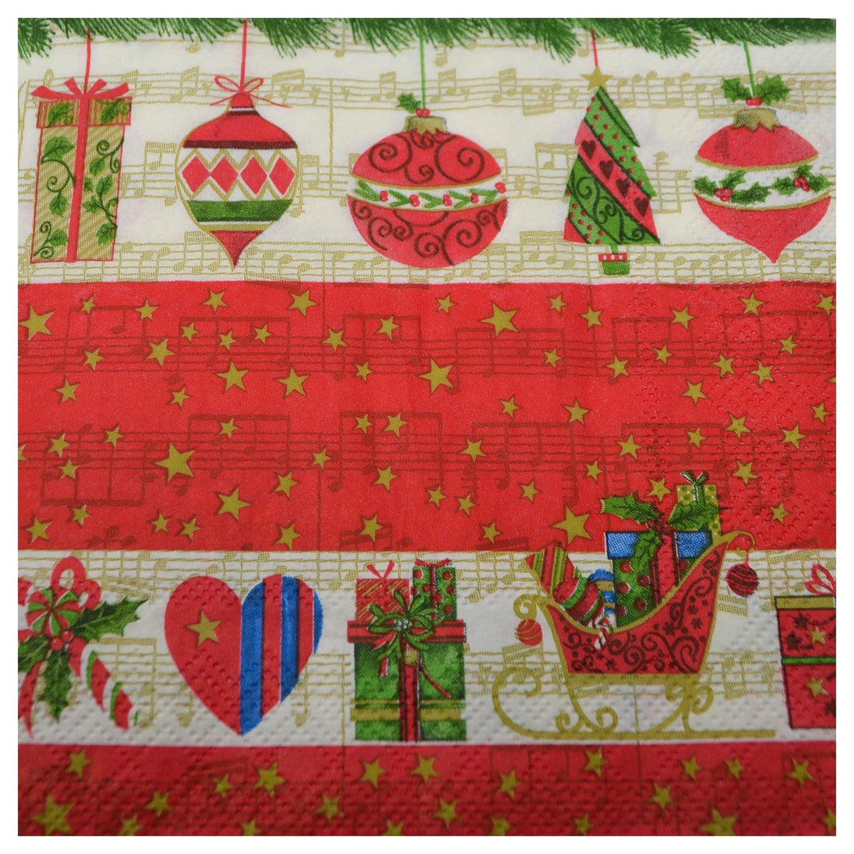 Serviettes de table Boule de Noël – 12 pièces