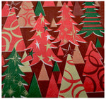 Serviettes de table Sapins rouges – 12 pièces