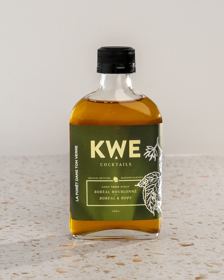 Sirop Tonic Boréal Houblonné KWE, bouteille de 200 ml, vue avant