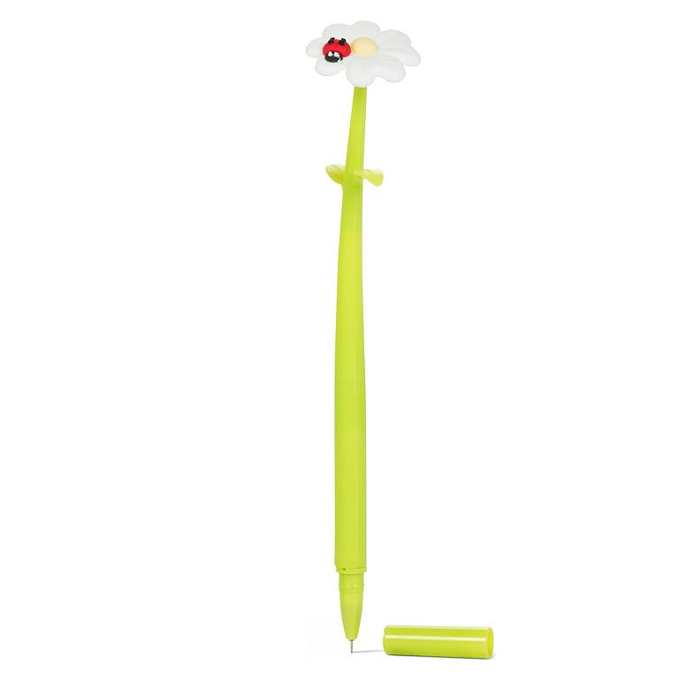 Stylo fantaisie à coccinelle sur marguerite Abbott