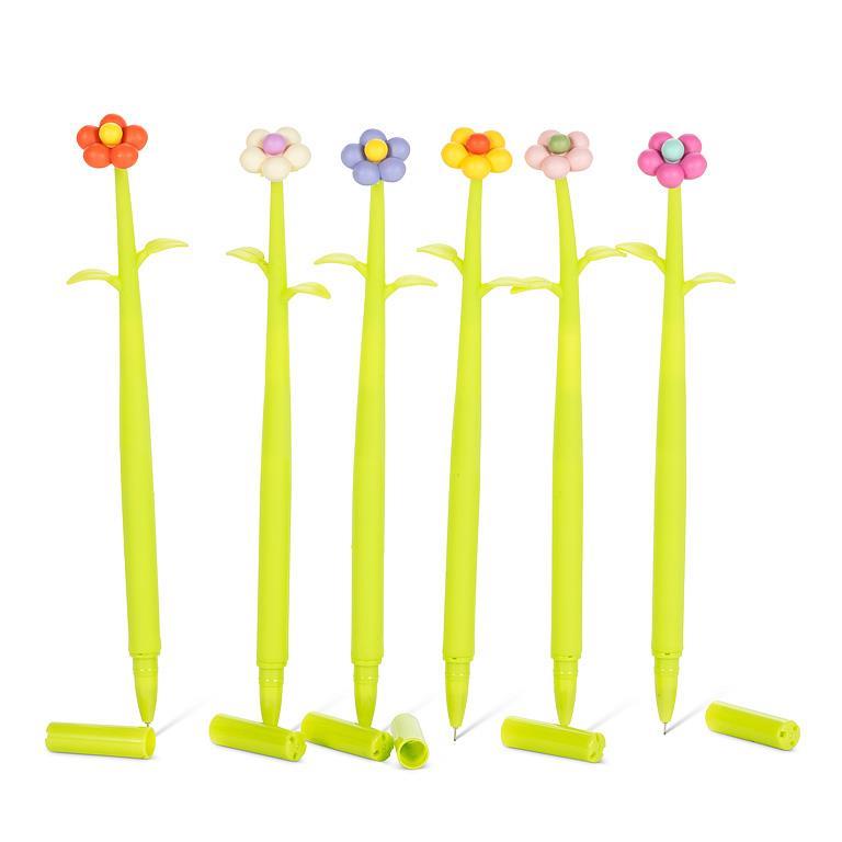 Stylo fantaisie à fleur Abbott — modèles assortis, vendus à l’unité