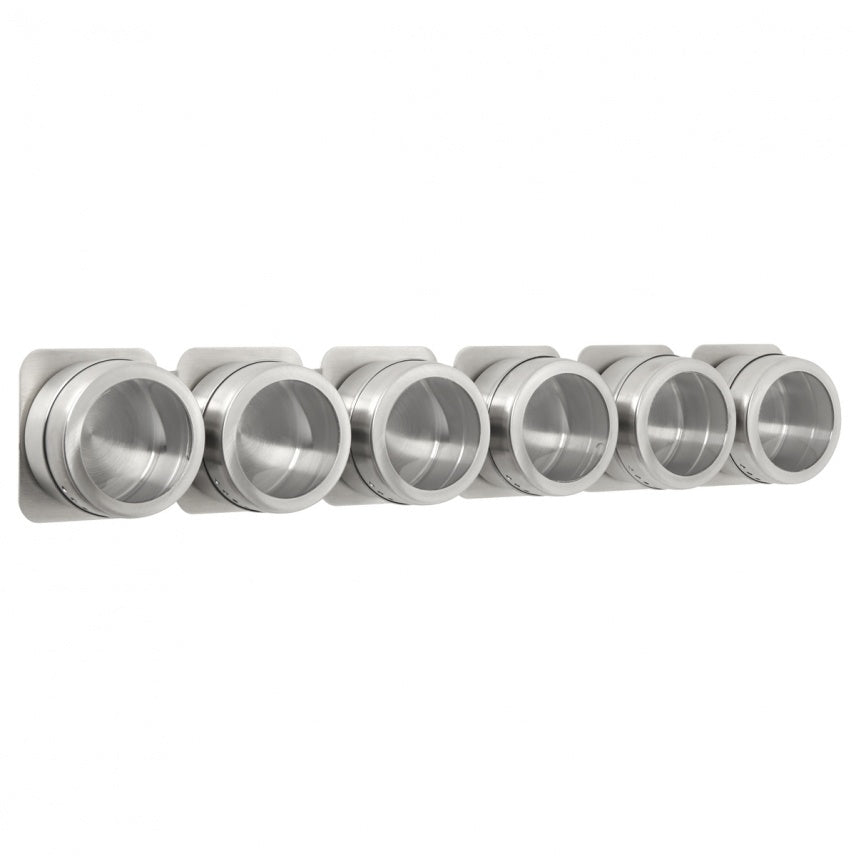 Support à épices Trudeau en inox avec six pots magnétiques