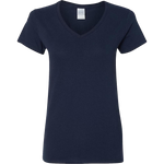 T-shirt à col V pour femme Arseno, couleur marine, vue de face