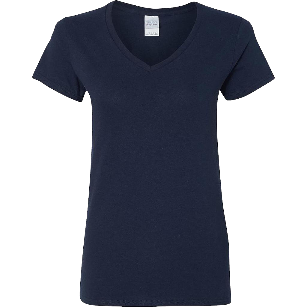 T-shirt à col V pour femme Arseno, couleur marine, vue de face