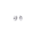 Petites boucles d’oreilles argentées arrondies