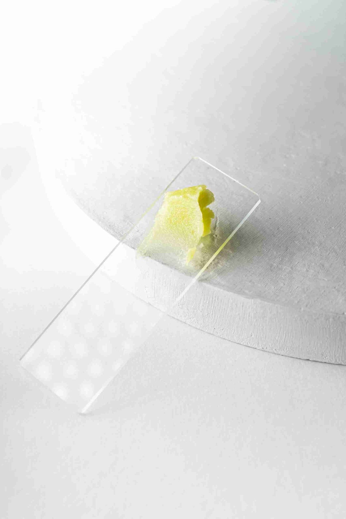 Texture de l’exfoliant enzymatique sur une spatule — Ta peau, ton fruit