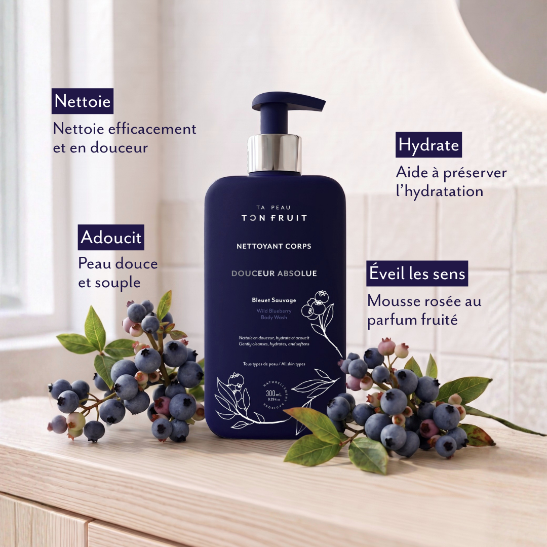 Présentation du nettoyant corps Douceur Absolue et de ses caractéristiques — Ta peau, ton fruit