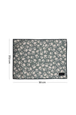 Tapis de séchage pour vaisselle Solem Fleur de sauge, recto floral avec dimensions