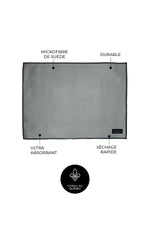 Tapis de séchage pour vaisselle Solem Fleur de sauge, verso en microfibre