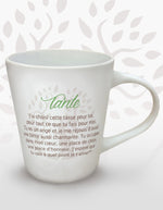 Tasse Earth Angel « Tante » ornée d’un message en français.