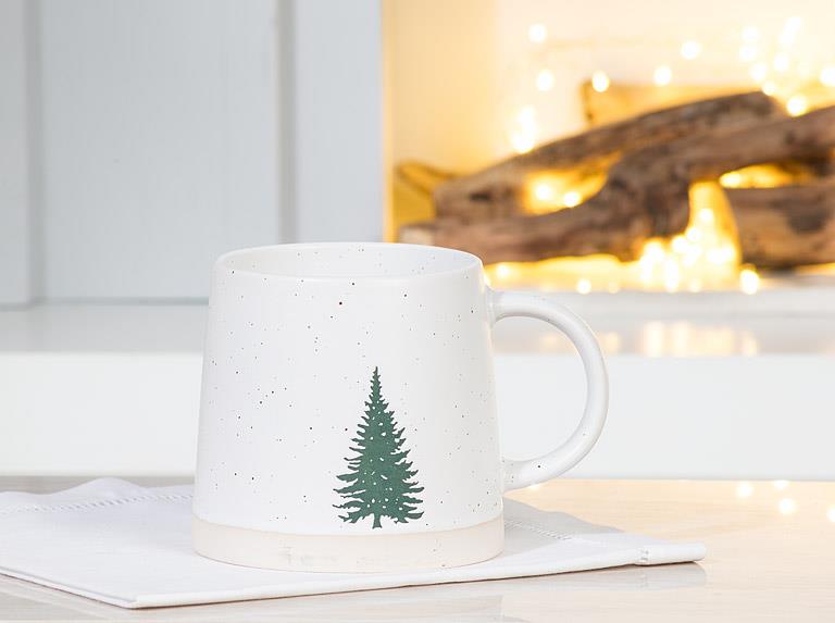 Tasse en grès à sapin vert Abbott — autre vue
