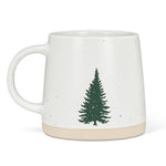 Tasse en grès à sapin vert Abbott — vue de l’autre côté