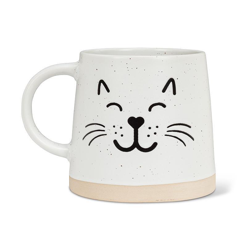 Tasse en grès à visage de chat Abbott — vue de l’autre côté