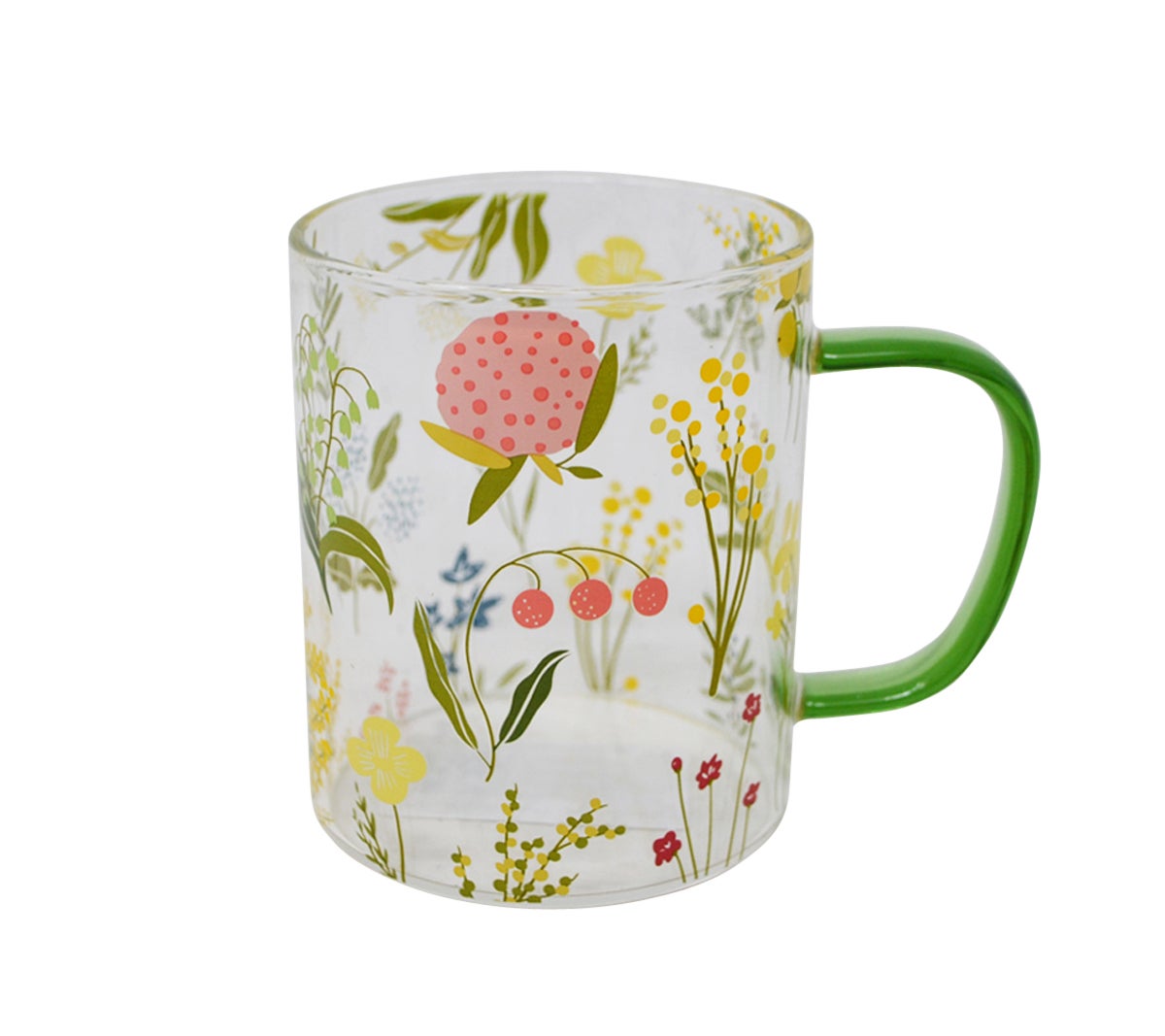 Tasse verre paquerettes 14 oz – vue du produit