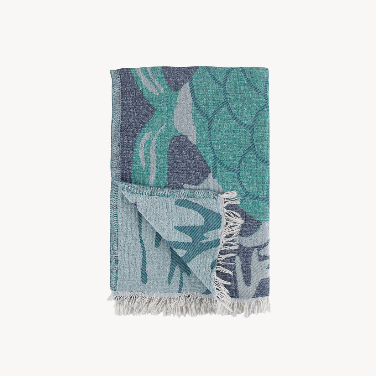 Serviette froissée à motifs de poissons tropicaux – Pokoloko