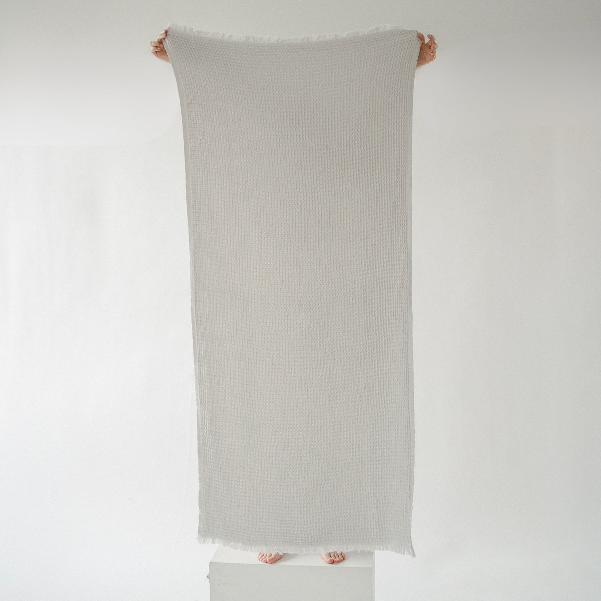 Serviette French Waffle – Gris soie – Pokoloko