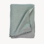 Jeté Crinkle doublé en molleton – Charbon et gris – Pokoloko