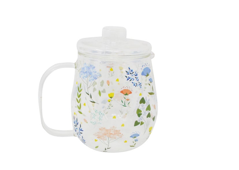 Théière Fleurettes en verre – 23 oz