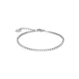 Bracelet fin argenté à petites billes