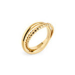 Bague dorée à détail torsadé