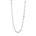 Collier argenté à mailles alternées
