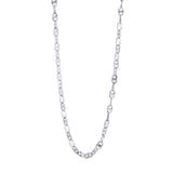 Collier argenté à mailles alternées