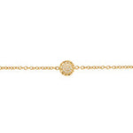 Bracelet doré avec petit motif floral central