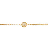 Bracelet doré avec petit motif floral central