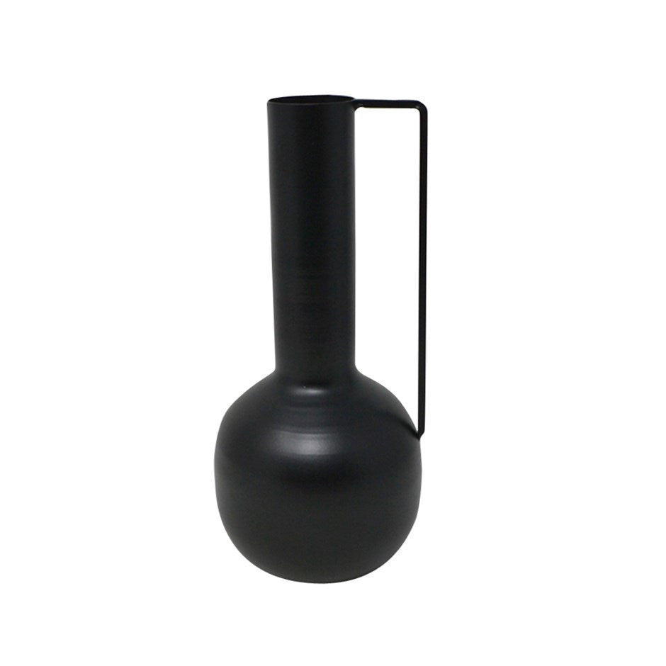 Vase en métal noir