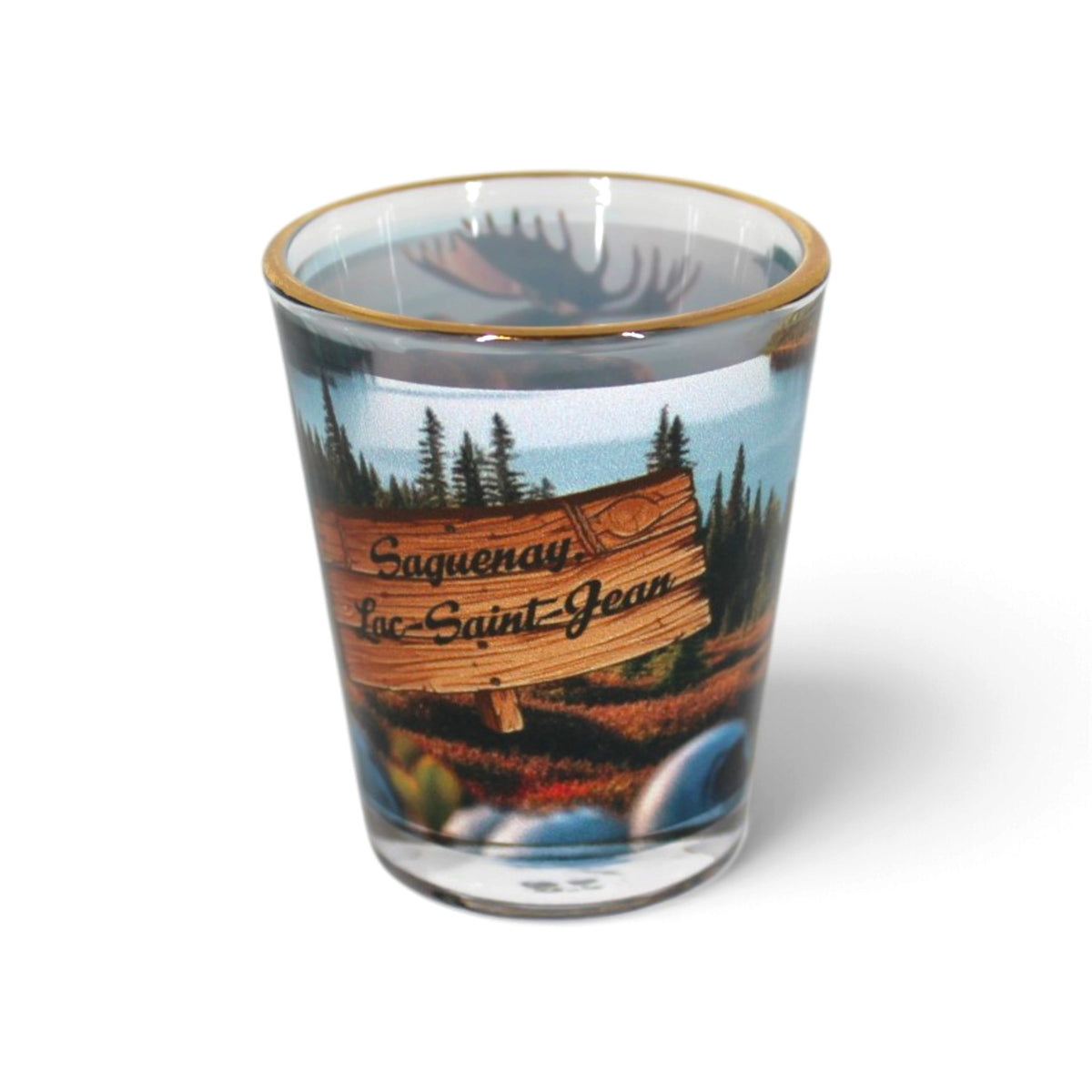 Verre à shooter Saguenay–Lac-Saint-Jean – Enseigne de la région