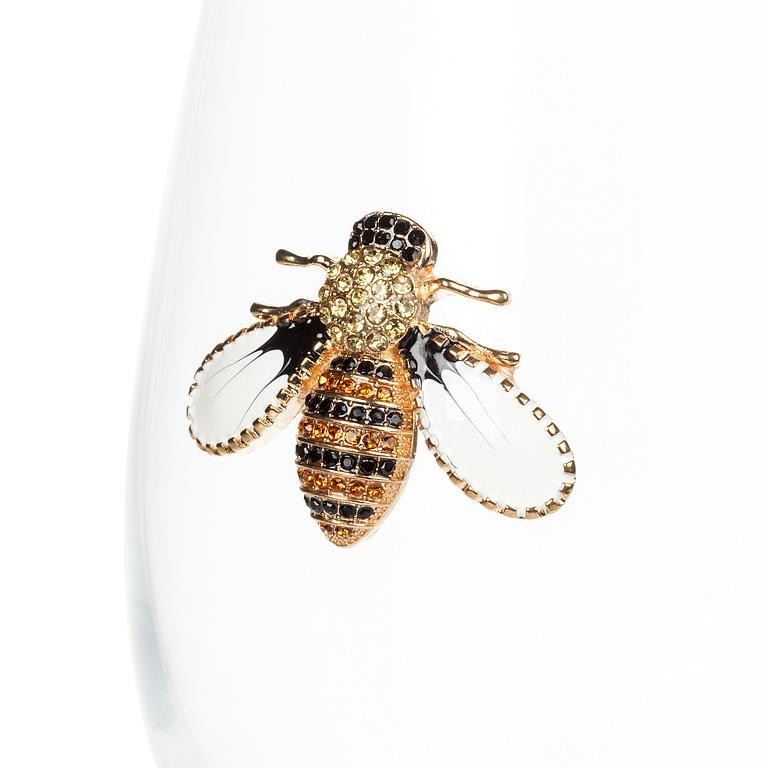 Verre à vin sans pied à abeille bijou Abbott — autre vue