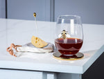 Verre à vin sans pied à abeille bijou Abbott — autre vue