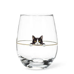 Verre à vin sans pied à chat noir curieux Abbott