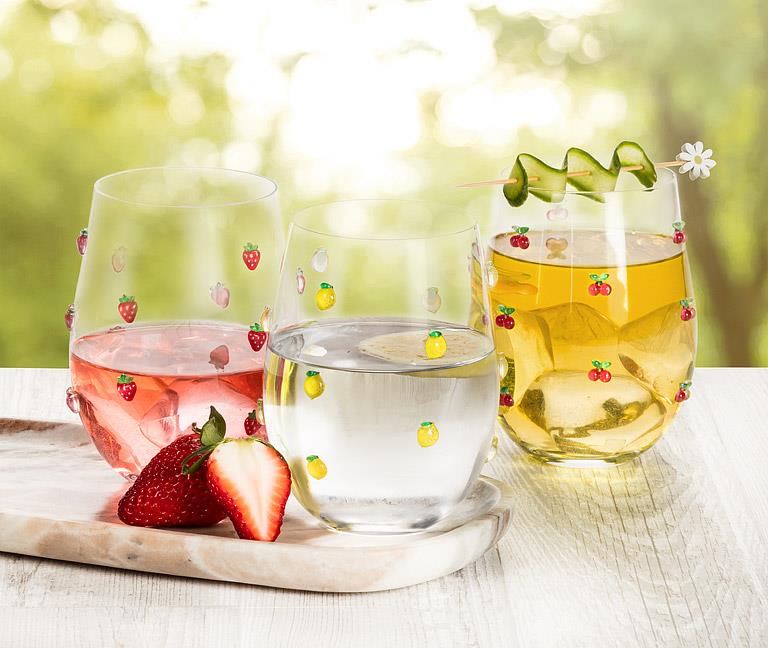 Verre à vin sans pied à fraises Abbott — autre vue
