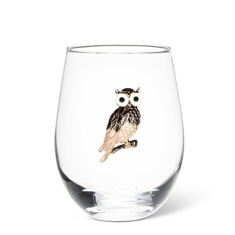 Verre à vin sans pied à hibou bijou Abbott