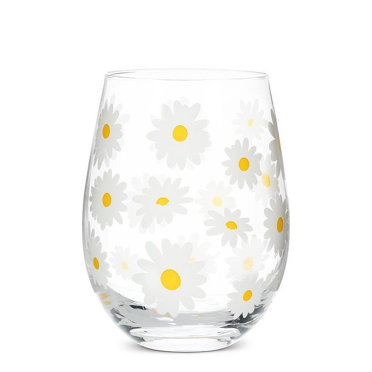 Verre à vin sans pied à marguerites Abbott