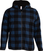 Veste polaire à capuchon unisexe Arseno, bleu et noir, vue de face