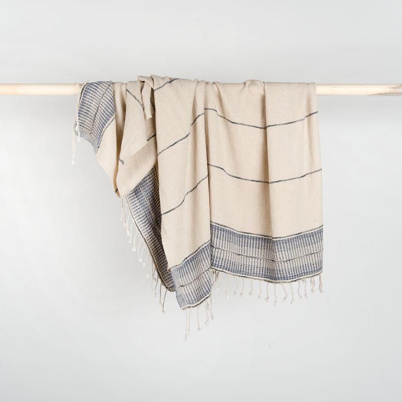 Serviette Element en coton et lin – Bluebell – Pokoloko