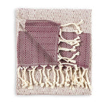 Serviette à mains Lined Diamond – Bordeaux – Pokoloko