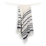 Foulard Claire en coton – Marine et naturel – Pokoloko
