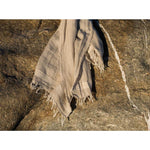 Foulard Harlow en lin et coton – Beige foncé – Pokoloko