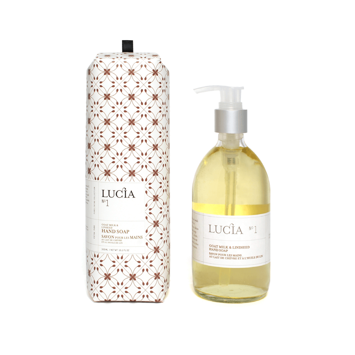 Savon pour les mains - No 1 Lait de chèvre et à l’huile de lin - Lucia - La Maison du Bleuet