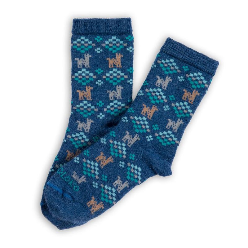 Chaussettes Polygon en mélange d’alpaga pour enfants – Pokoloko